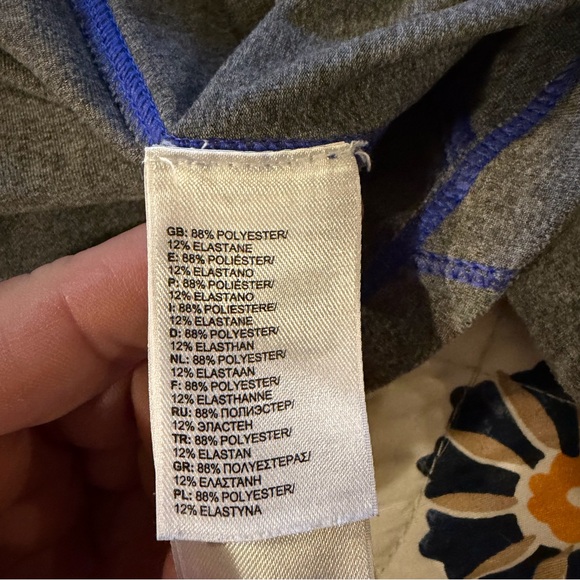 The North Face Long Sleeve Performance Base Layer Gray w/ Blue‎ Stitching Size L - Picture 5 of 9